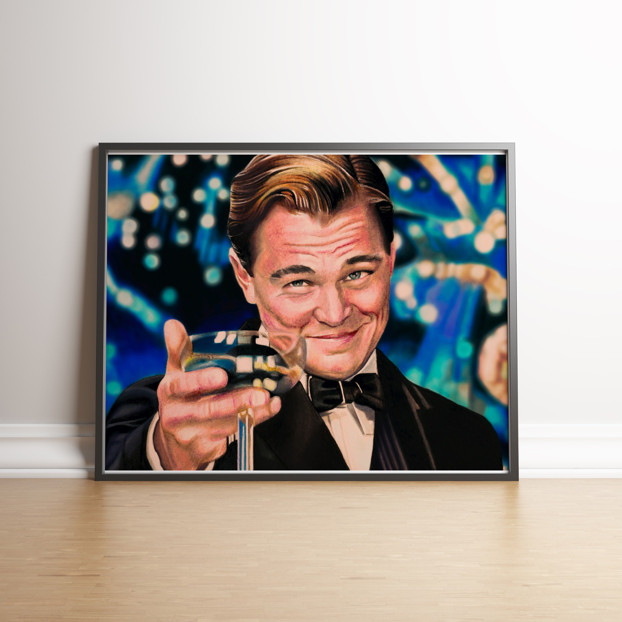 A Toast, framed in a room